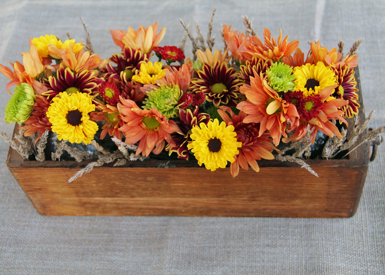 floral fall centerpiece