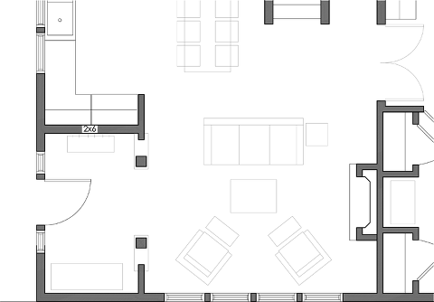 Living room furniture arrangement 1