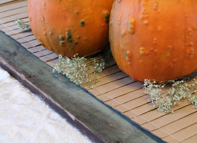 neutral pleated table runner