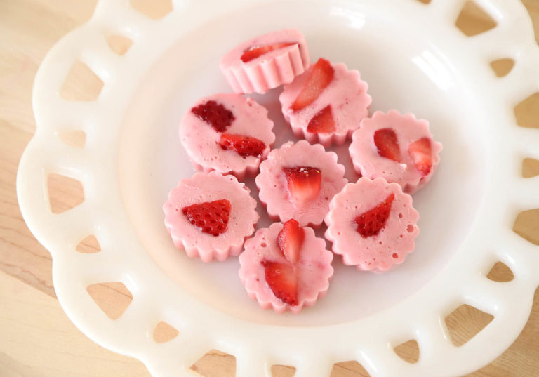 strawberry frozen yogurt bites are a delicious and healthy treat
