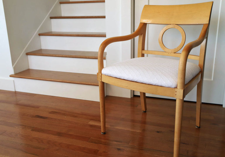 reupholstering a chair