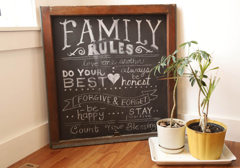 chalkboard art spring decor